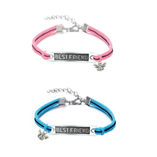 Bee Best Friends Infinity Bracelet Set of 2 - Pink, Blue