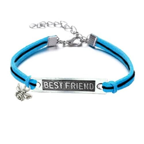 Bee Best Friends Infinity Bracelet Set of 2 - Pink, Blue - Image 3