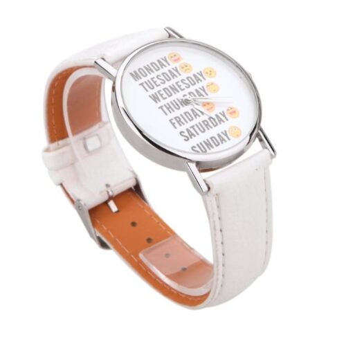 Days of the Week Emoji Watch - White - Image 3
