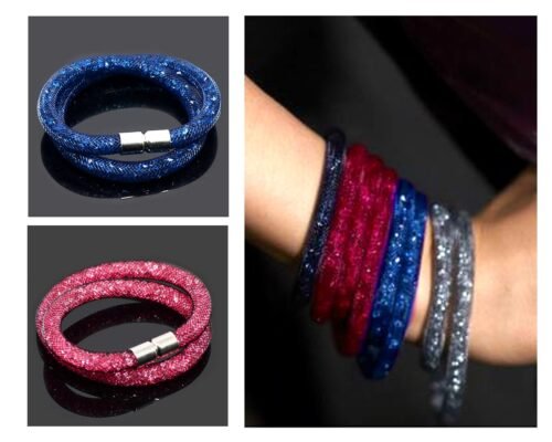 Stardust Crystal Bracelets/Necklaces- Midnight Blu Passion Pink - Image 2
