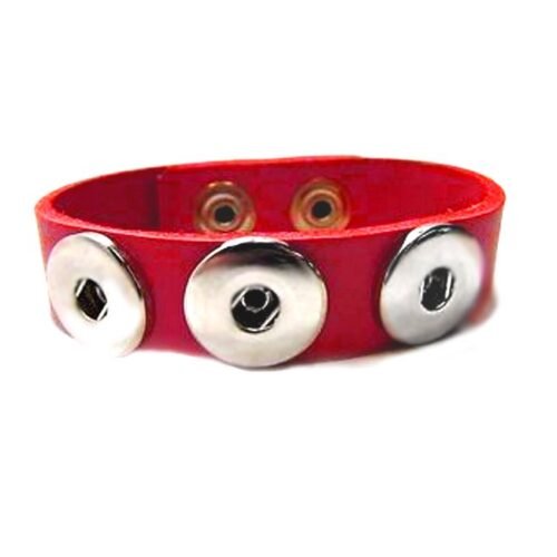 Set of 3 Leather Snap Bracelets for 18mm Interchangeable snaps - Image 7