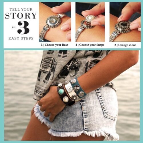 Interchangeable Snap Button charms Set of 3 - This Boy, Blue - Image 4