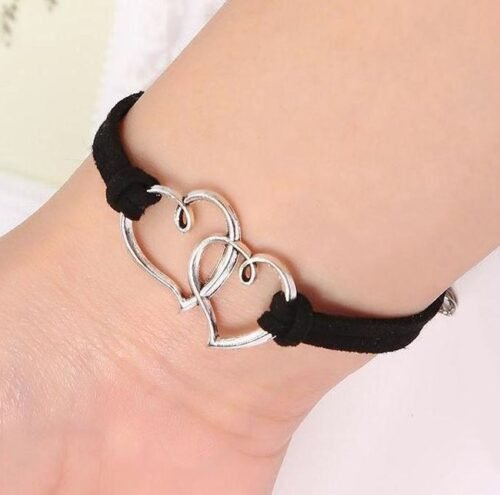 Silver Love & Hearts Entwined Infinity Bracelets - Set of 2 - Image 4