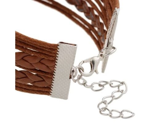 Christmas Snowman Infinity Bracelet Set of 2 - Brown - Image 4