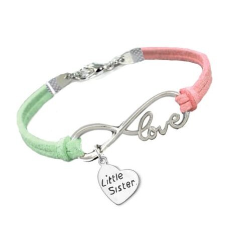 Sisters Infinity Bracelet Set of 2 - Pink, Mint - Image 3