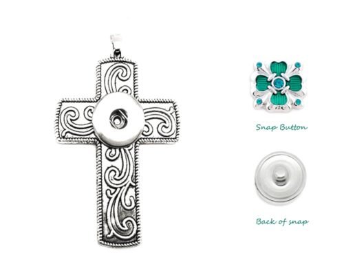 Snap Creations Lucky Cross Necklace set - Emerald Green - Image 3