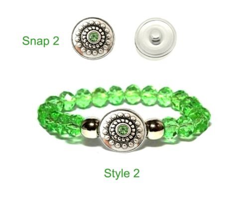 Crystal Bead Snap Charm Bracelet Set - London Big Ben - Image 3